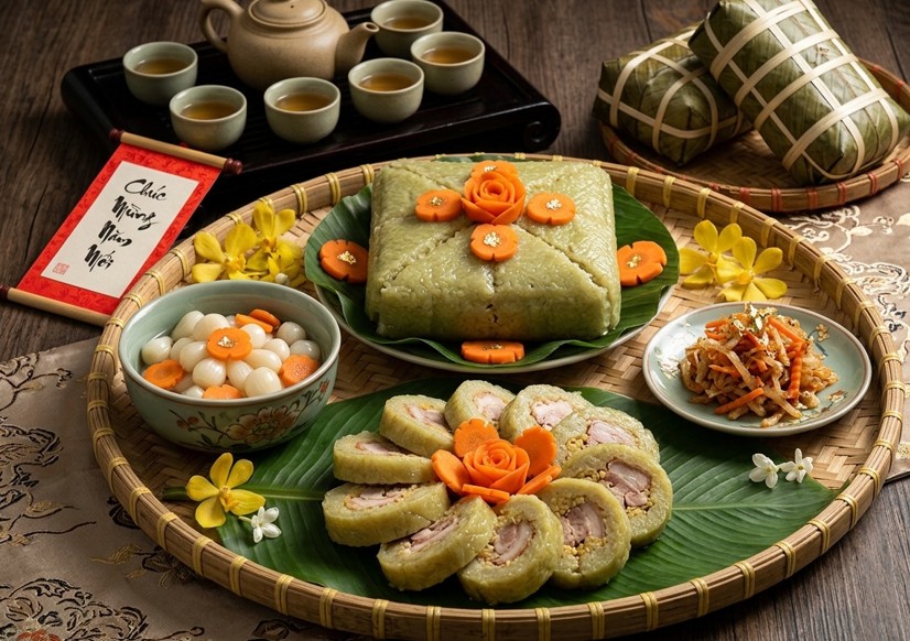 Bánh Chưng e Bánh Tét