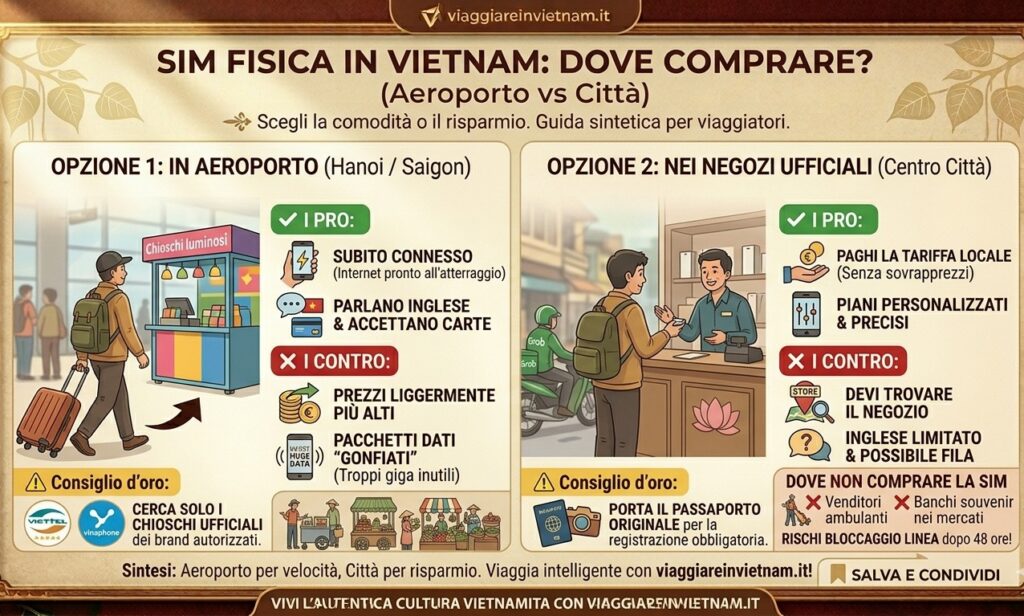 dove comprare la sim in vietnam