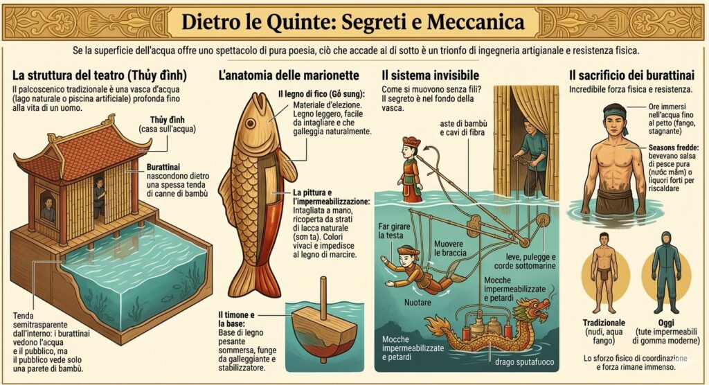 come funzionano le marionette sull acqua in vietnam