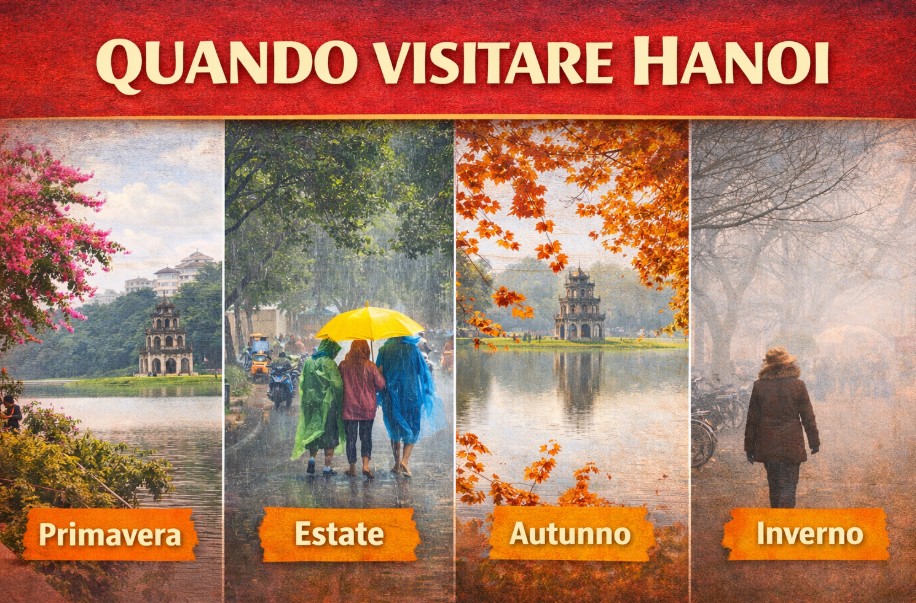 infografica su quando visitare hanoi