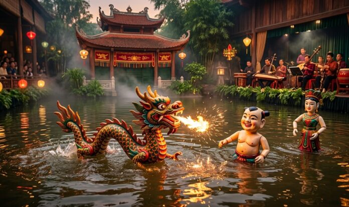 spettacolo delle marionette sull'acqua