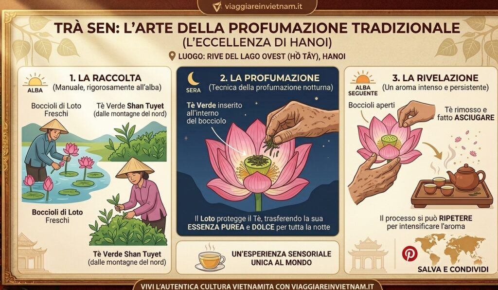 infografica che spiega il tè vietnamita come si fa